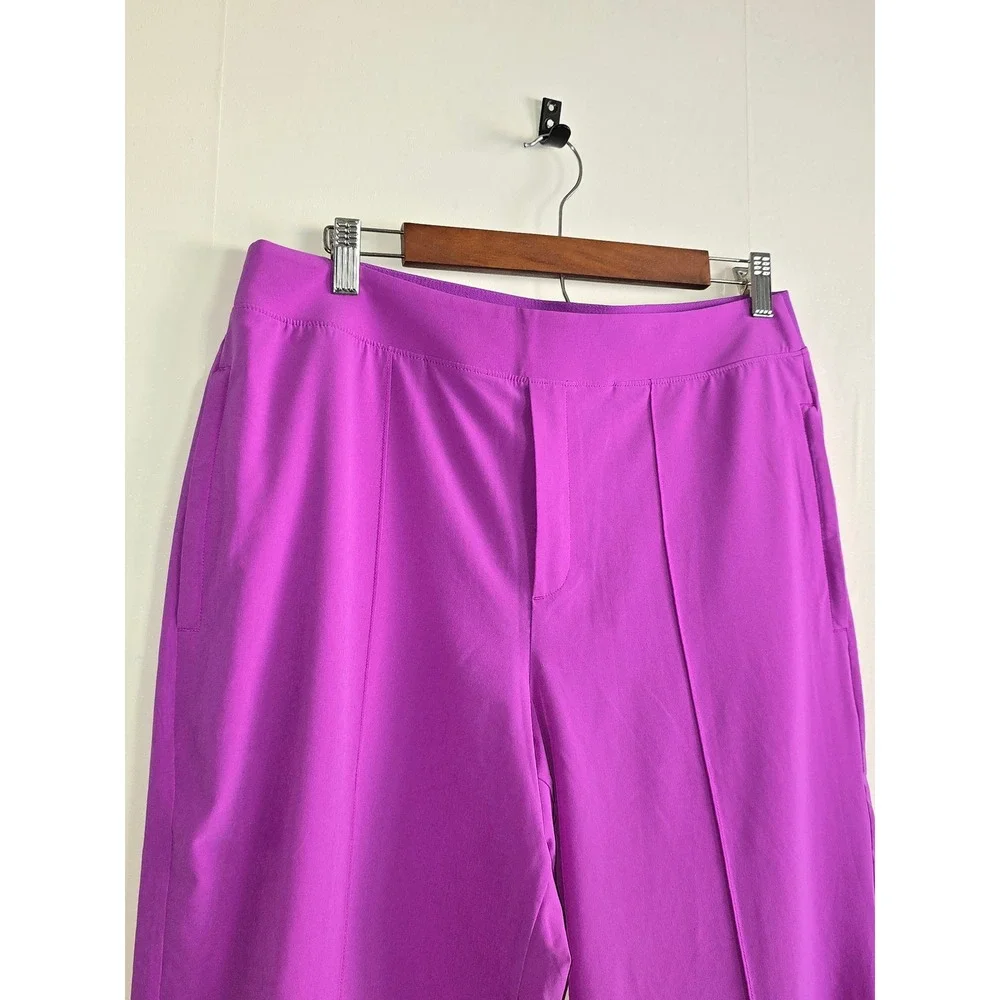 Athleta Vienna Slim Pants Women 12P Purple Stretch Travel athleisure lightweight - Picture 3 of 12